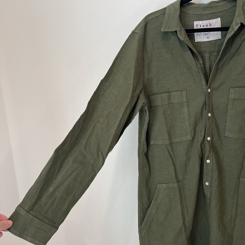 Frank & Eileen Ireland Dress  Hunter Green XL MSRP $458 Utility Quiet Luxury - Picture 4 of 8